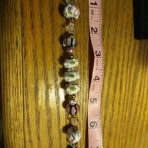 Bracelet, 3D Glass Beads + Swarovski + Spacer's
